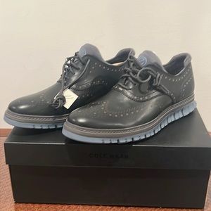 New Cole Haan ZeroGrand Wingtip Oxfords Men’s Size 9.5 M Shoes Blue